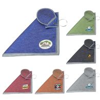 *NEW* Heathered Microfiber Golf Towel with Golf Ball Cleaning Pocket and Bag Clip is Made from Recycled Plastic