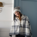 *NEW* 44" x 60" Cozy Reversible Wearable Plaid Blanket
