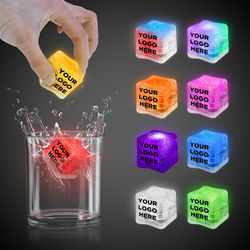 *NEW* 1.5" Frosted Plastic Ice Cubes (On-Off Button, Multiple Modes, Multiple Use)