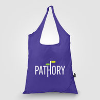 *NEW* 15 x 16 Polyester Folding Tote w/Cinch Closure with Full Color Printing