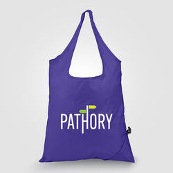 *NEW* 15” x 16” Polyester Folding Tote w/Cinch Closure with Full Color Printing