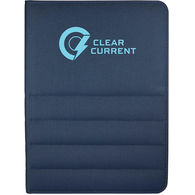 *NEW* 8.5 x 11 Puffer Recycled Zippered Padfolio with FSC Recycled Paper and Interior Compartments