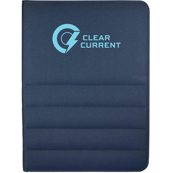 *NEW* 8.5” x 11” Puffer Recycled Zippered Padfolio with FSC® Recycled Paper and Interior Compartments