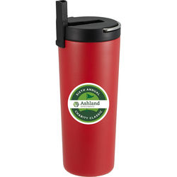*NEW* 24 oz. Powder-Coated Vacuum-Insulated Stainless Steel Water Bottle with Flip-Straw Lid and Carrying Handle