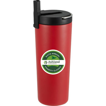 *NEW* 24 oz. Powder-Coated Vacuum-Insulated Stainless Steel Water Bottle with Flip-Straw Lid and Carrying Handle