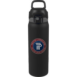 *NEW* 30 oz Recycled Stainless Steel Powder-Coated Lockable 100% Leakproof Bottle Allows for Easy Sip or Swig with a Button Push