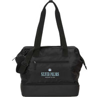 *NEW* Recycled Polyester Water-Repellent Weekender Tote with Wire Top Opening for Easier Packing and a Drop-Bottom Compartment - 1% of Sales Donated to Eco Nonprofits