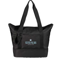 *NEW* Recycled Polyester Water-Repellent Travel Tote with Oversized Main and Drop-Bottom Compartments - 1% of Sales Donated to Eco Nonprofits