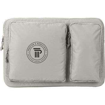 *NEW* Modern, Neutral-Colored Recycled Nylon Padded 15” Laptop Sleeve is Great for Remote Workers on the Go - 1% of Sales Donated to Eco Nonprofits