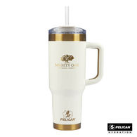 *NEW* Pelican® 40 oz Double Wall Stainless Steel Travel Tumbler with Gold Accents is Perfect for 50th Anniversaries