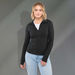 *NEW* Women’s Eco Stretchy French Terry Knit Full Zip Jacket with Thumb Holes and a Tapered Waist for a More Flattering Fit - 1% of Sales Donated to Eco Nonprofits