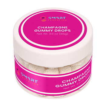 *NEW* SMALL Champagne-Flavored Gummy Drops Covered with Nonpareil "Bubbles"