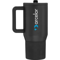 *NEW* Hydrojug® Traveler 20 oz Stainless Steel, Copper-Vacuum Insulated Mug with Soft Straw, Ergonomic Handle and Silicone Base