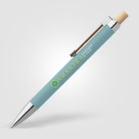 *NEW* Recycled Aluminum Softy Stylus Pen with Bamboo Accents and Full-Color Printing