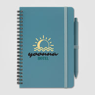 *NEW* 5.5 x 8 Spiral Notebook Made from Recycled, Ocean-Bound Plastic with and Full-Color Imprint and an Unimprinted Pen