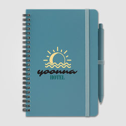 *NEW* 5.5” x 8” Spiral Notebook Made from Recycled, Ocean-Bound Plastic with and Full-Color Imprint and an Unimprinted Pen