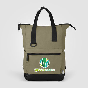 *NEW* Retail-Inspired Recycled Cotton Canvas Laptop Bag with Recycled Polyester Lining Holds a 15” Laptop and Includes a Digital Passport QR Code for Tracking Material and Sustainable Certifications