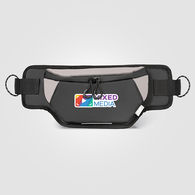 *NEW* 14 x 6 Expandable Waist Bag with Back Section that Holds a Water Bottle and Includes a Digital Passport QR Code for Tracking Material and Sustainable Certifications  Full Color Imprint