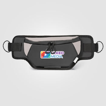*NEW* 14” x 6” Expandable Waist Bag with Back Section that Holds a Water Bottle and Includes a Digital Passport QR Code for Tracking Material and Sustainable Certifications – Full Color Imprint