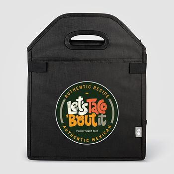 *NEW* 11" x 14" x 25" Recycled Non-Woven Trunk Organizer with Removable Insulated Cooler Bag Includes a Digital Passport QR Code for Tracking Material and Sustainable Certifications – Full Color Imprint