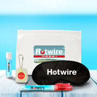 *NEW* Super Happy Traveler Kit with Includes Hand Sanitizer Spray, Lip Balm, Sleep Mask and Ear Plugs in a Full-Color Sliding Closure Pouch