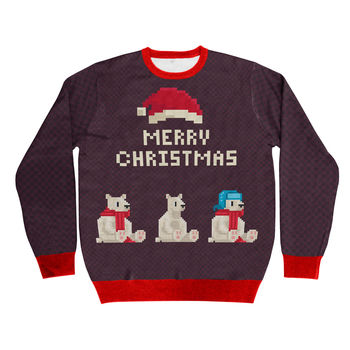 *NEW* “Ugly” Christmas Holiday Soft Sweater with a Full-Color Jacquard Weave (Ocean Shipping)