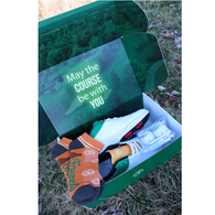 Fully Customized Deluxe Golf Event Kit Includes Custom-Branded Golf Shoes, Athletic Ankle Socks, Golf Balls and Tees in a Custom Box