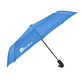 *NEW* 44" Arc Auto-Open Recycled Polyester Umbrella with Rubberized Handle (13" Folded)