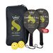 Pickleball Set with Full-Color Imprint Wooden Paddles, 2 Balls and a Carry Bag