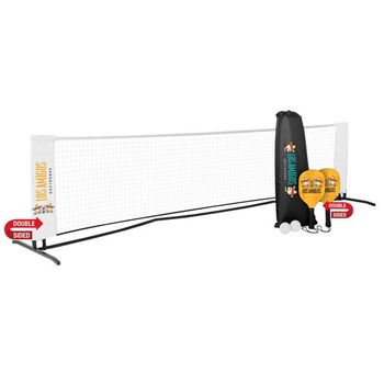 Pickleball Set with Net, Wooden Paddles, Balls and a Carry Bag