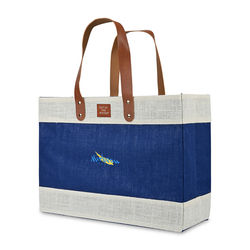 *NEW* Out of the Woods® Eco-Friendly Jute Market Tote with Vegan Leather Handles is a Must for the Market and Beach Days - 1% of Sales Donated to Eco Nonprofits