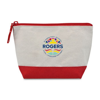 *NEW* 8" x 5" 12 oz Cotton Canvas Zippered Accessory Pouch