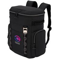 *NEW* Reasonably-Sized Waterproof Top-Loading 24 Can Cooler Backpack with Adjustable Shoulder Straps, Reflective Accents, Front Daisy Chains and Built-In Bottle Opener