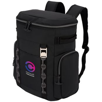 *NEW* Reasonably-Sized Waterproof Top-Loading 24 Can Cooler Backpack with Adjustable Shoulder Straps, Reflective Accents, Front Daisy Chains and Built-In Bottle Opener