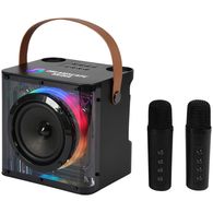 *NEW* 15W Karaoke Wireless Speaker with 2 Microphones and LED Lights and Voice Effects is an Instant Hit as a Party Gift
