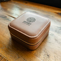 *NEW* Compact, Elegant, Recycled Leather Jewelry Case with Integrated Mirror is Perfect for Jewelry Storage on the Go