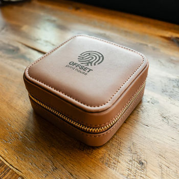 *NEW* Compact, Elegant, Recycled Leather Jewelry Case with Integrated Mirror is Perfect for Jewelry Storage on the Go