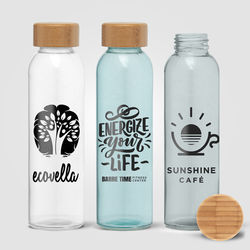 *NEW* 17 oz. Glass Bottle with Bamboo Lid