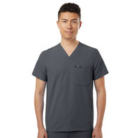 *NEW* Mens Ultra Soft, Ultra Durable, Wrinkle-Resistant, Moisture-Management 1-Pocket Scrub V-Neck Top