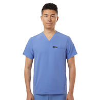 *NEW* Mens Ultra Soft, Ultra Durable, Wrinkle-Resistant, Moisture-Management 3-Pocket Scrub V-Neck Top