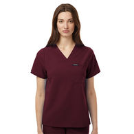 *NEW* Womens Ultra Soft, Ultra Durable, Wrinkle-Resistant, Moisture-Management 1-Pocket, Side Vent Scrub V-Neck Top