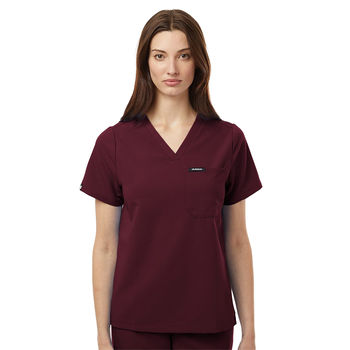 *NEW* Women’s Ultra Soft, Ultra Durable, Wrinkle-Resistant, Moisture-Management 1-Pocket, Side Vent Scrub V-Neck Top