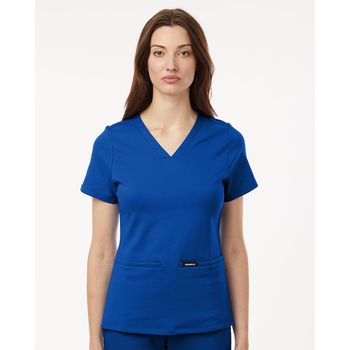 *NEW* Women’s Ultra Soft, Ultra Durable, Wrinkle-Resistant, Moisture-Management Slim Fit, Stretchy 2-Pocket Scrub V-Neck Top
