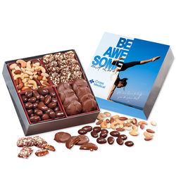*NEW* Signature Assortment of Mixed Nuts, English Butter Toffee, Chocolate Pecan Clusters and Milk Chocolate Almonds in a Gift Box with a Full-Color Sleeve