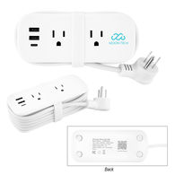 *NEW* Compact Multi-Outlet Power Strip with 2 A/C Outlets, Type-C and Type-A Ports Allows you to Charge up to5 Devices Simultaneously and is Perfect for Remote Employees and Those Always on the Go!