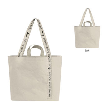 *NEW* 18" x 15"Trendy Totally-Custom Made in the USA Screenprinted 14 oz Recycled Cotton Canvas Tote with Mono-Shoulder Strap Down One Side of the Bag Allows for a Custom All-Over and Handle Print 
