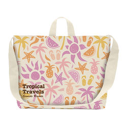 *NEW* 20" x 15" Totally-Custom Made in the USA Sublimated Recycled Polyester Conference Tote with Shoulder Strap and Carry Handle Allows For a Custom All-Over Print and Your Choice of Handle Colors 