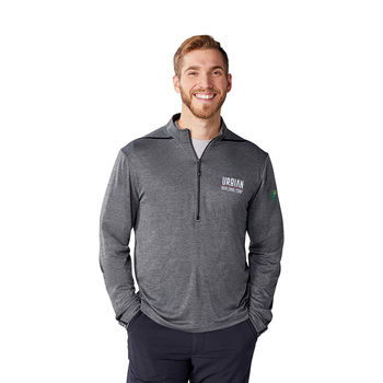 Zoom-Ready MEN'S 47% Recycled Poly Knit Half-Zip Pullover - 1% of Sales Donated to Eco Nonprofits