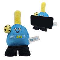 *NEW* Playful Weighted-Base Pickleball Player Plush Phone Holder is a Versatile Desk Companion