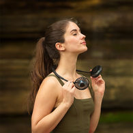 *NEW* Hands-Free Lightweight Rechargeable 3-Speed Neck or Table Fan with 7-Color Independent Mood Changing Lights
